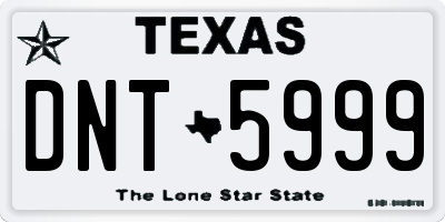 TX license plate DNT5999