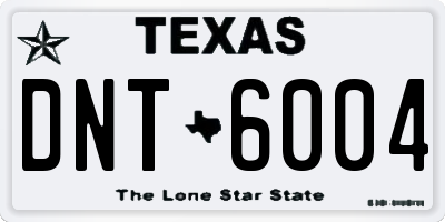 TX license plate DNT6004