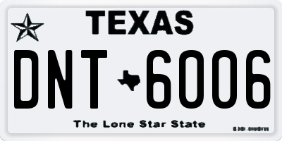 TX license plate DNT6006