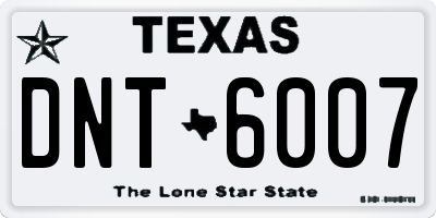 TX license plate DNT6007