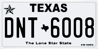 TX license plate DNT6008