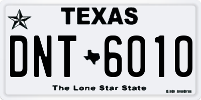 TX license plate DNT6010