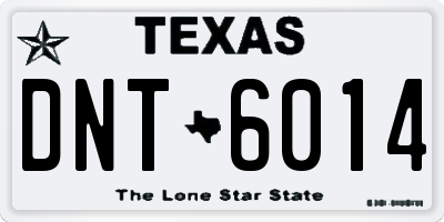 TX license plate DNT6014