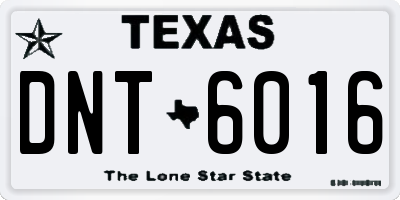 TX license plate DNT6016