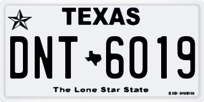 TX license plate DNT6019