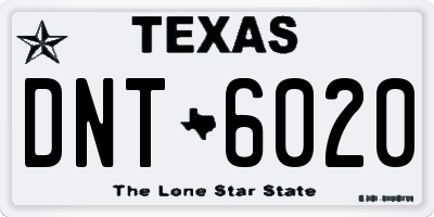 TX license plate DNT6020