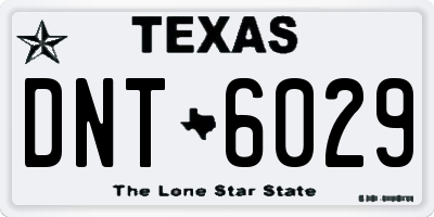 TX license plate DNT6029