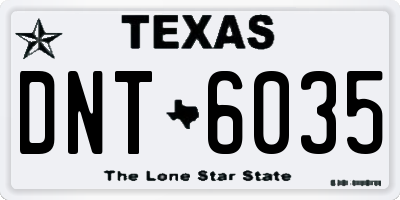 TX license plate DNT6035