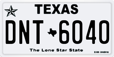 TX license plate DNT6040