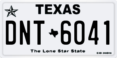 TX license plate DNT6041