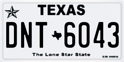 TX license plate DNT6043
