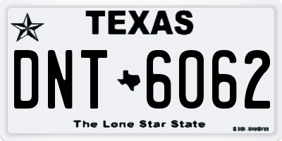 TX license plate DNT6062