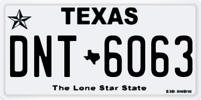 TX license plate DNT6063