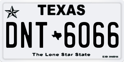 TX license plate DNT6066