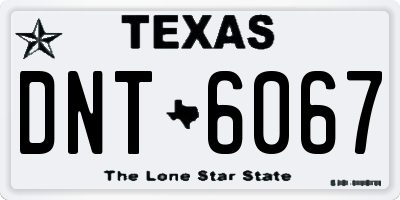 TX license plate DNT6067