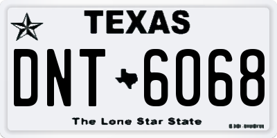 TX license plate DNT6068