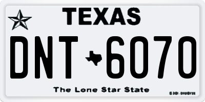 TX license plate DNT6070