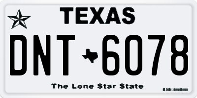 TX license plate DNT6078