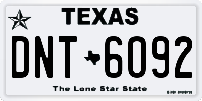TX license plate DNT6092