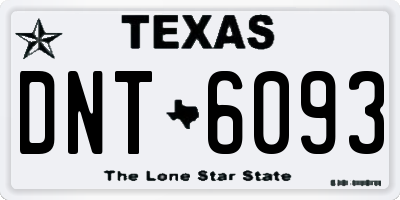 TX license plate DNT6093