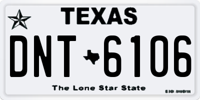 TX license plate DNT6106