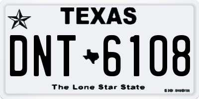 TX license plate DNT6108