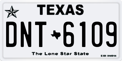 TX license plate DNT6109