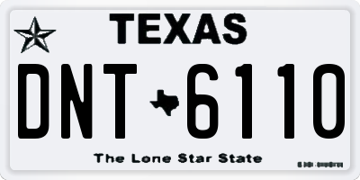 TX license plate DNT6110