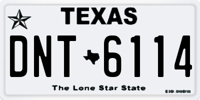 TX license plate DNT6114