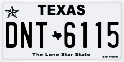 TX license plate DNT6115