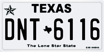 TX license plate DNT6116