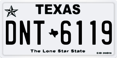 TX license plate DNT6119