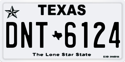 TX license plate DNT6124