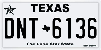 TX license plate DNT6136
