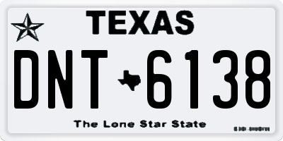 TX license plate DNT6138