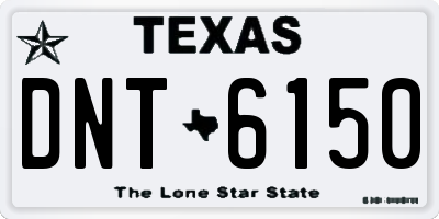 TX license plate DNT6150