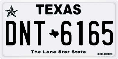 TX license plate DNT6165