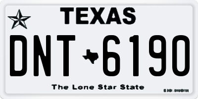 TX license plate DNT6190