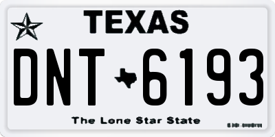 TX license plate DNT6193