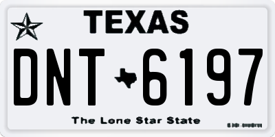 TX license plate DNT6197