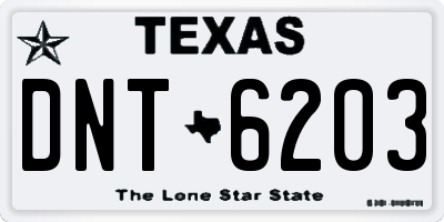 TX license plate DNT6203