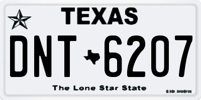 TX license plate DNT6207