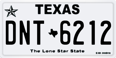 TX license plate DNT6212