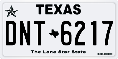 TX license plate DNT6217