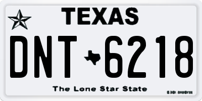 TX license plate DNT6218