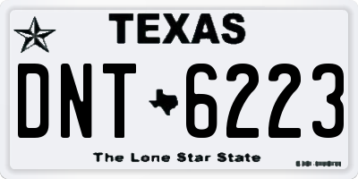 TX license plate DNT6223