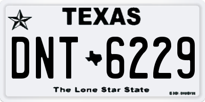 TX license plate DNT6229