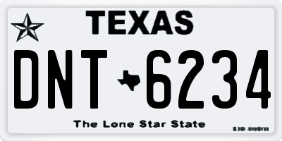 TX license plate DNT6234
