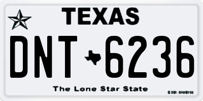 TX license plate DNT6236
