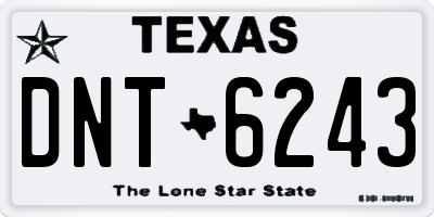 TX license plate DNT6243